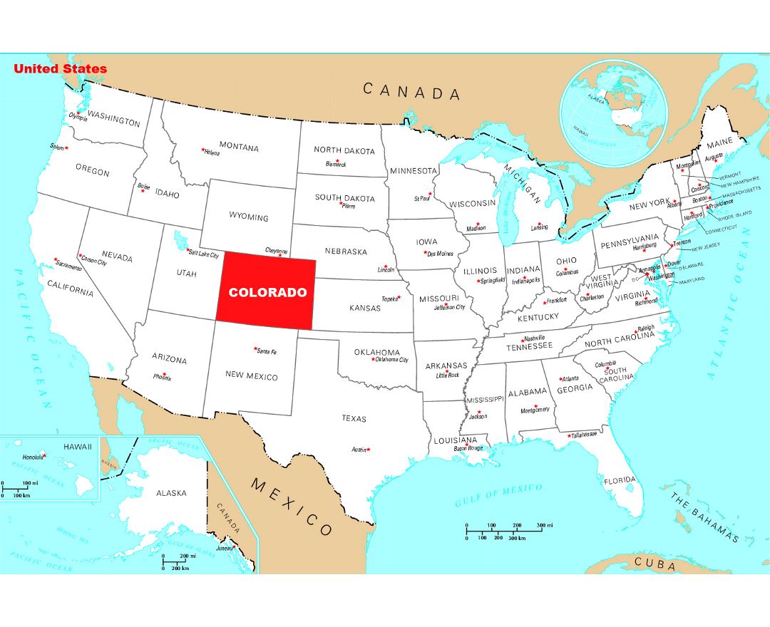 detailed location map of colorado state preview