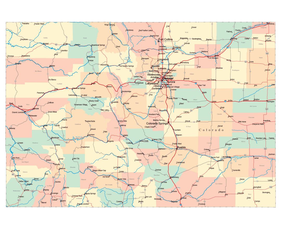 Maps of Colorado Collection of maps of Colorado state