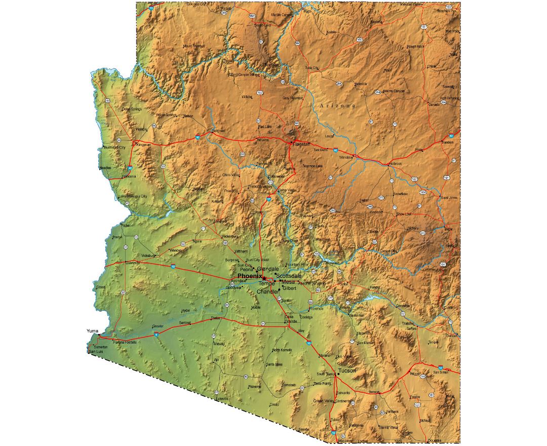 Maps of Arizona state | Collection of detailed maps of Arizona state ...