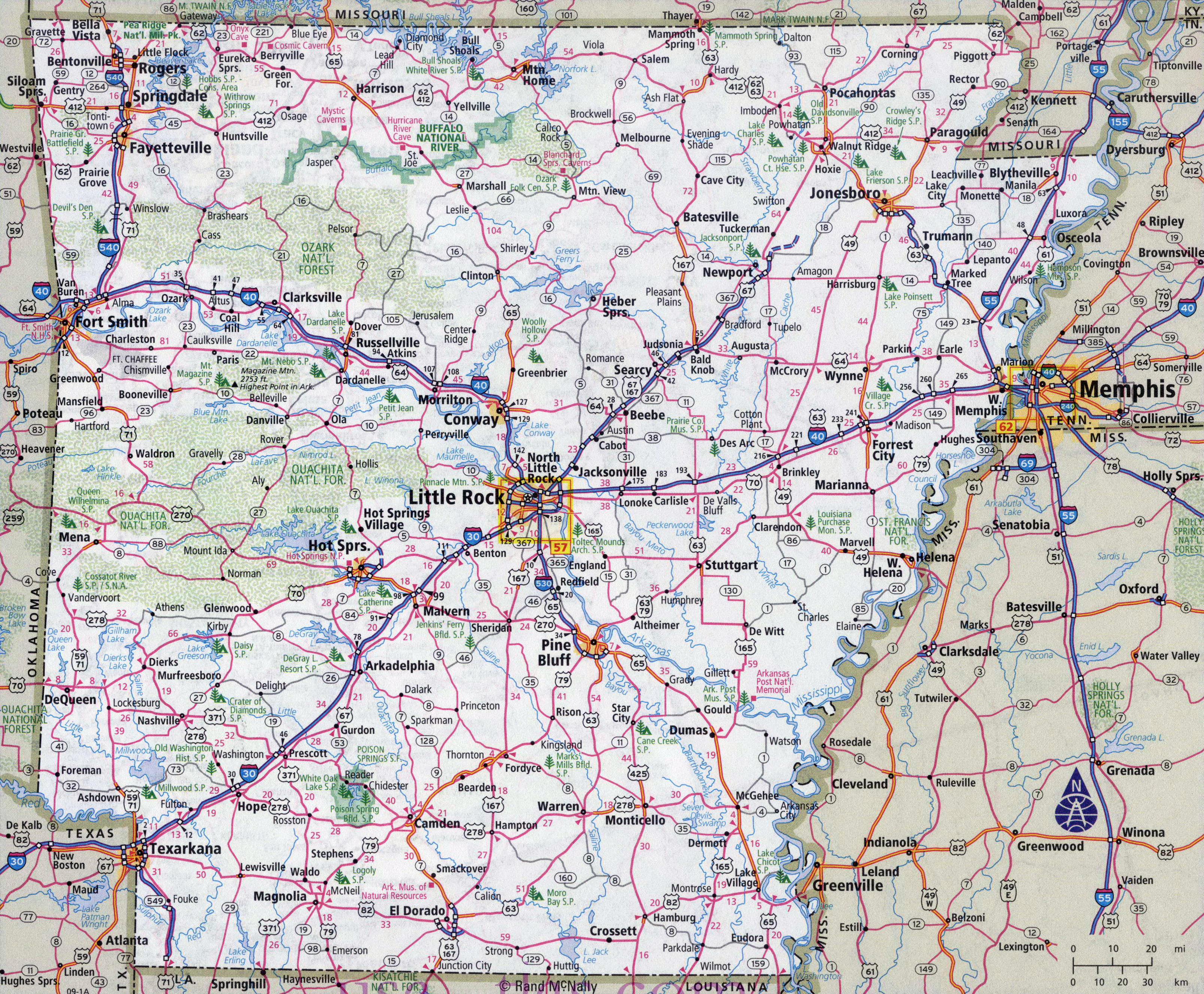 arkansas state map with cities and towns Large Detailed Roads And Highways Map Of Arkansas State With All arkansas state map with cities and towns