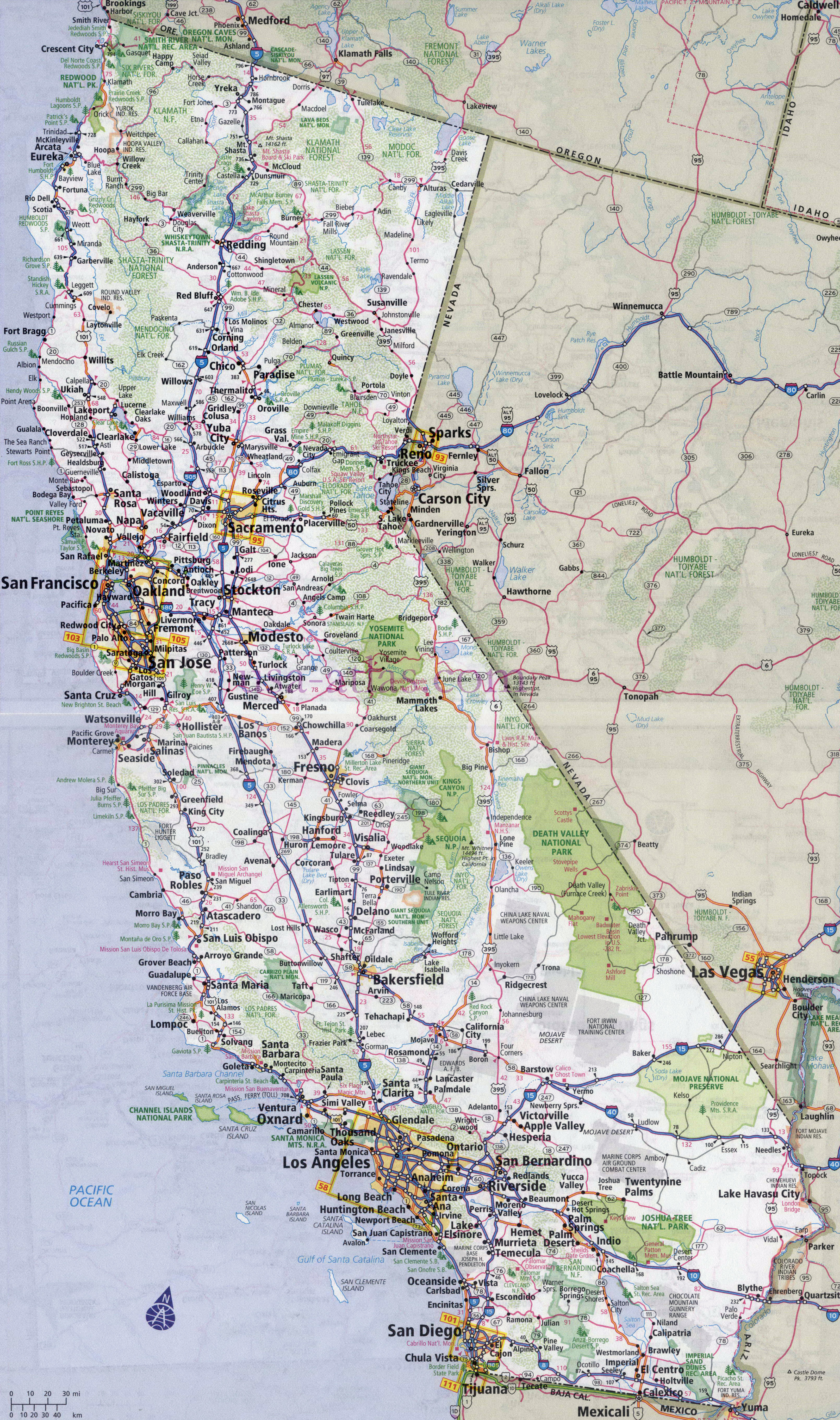 printable-california-road-map