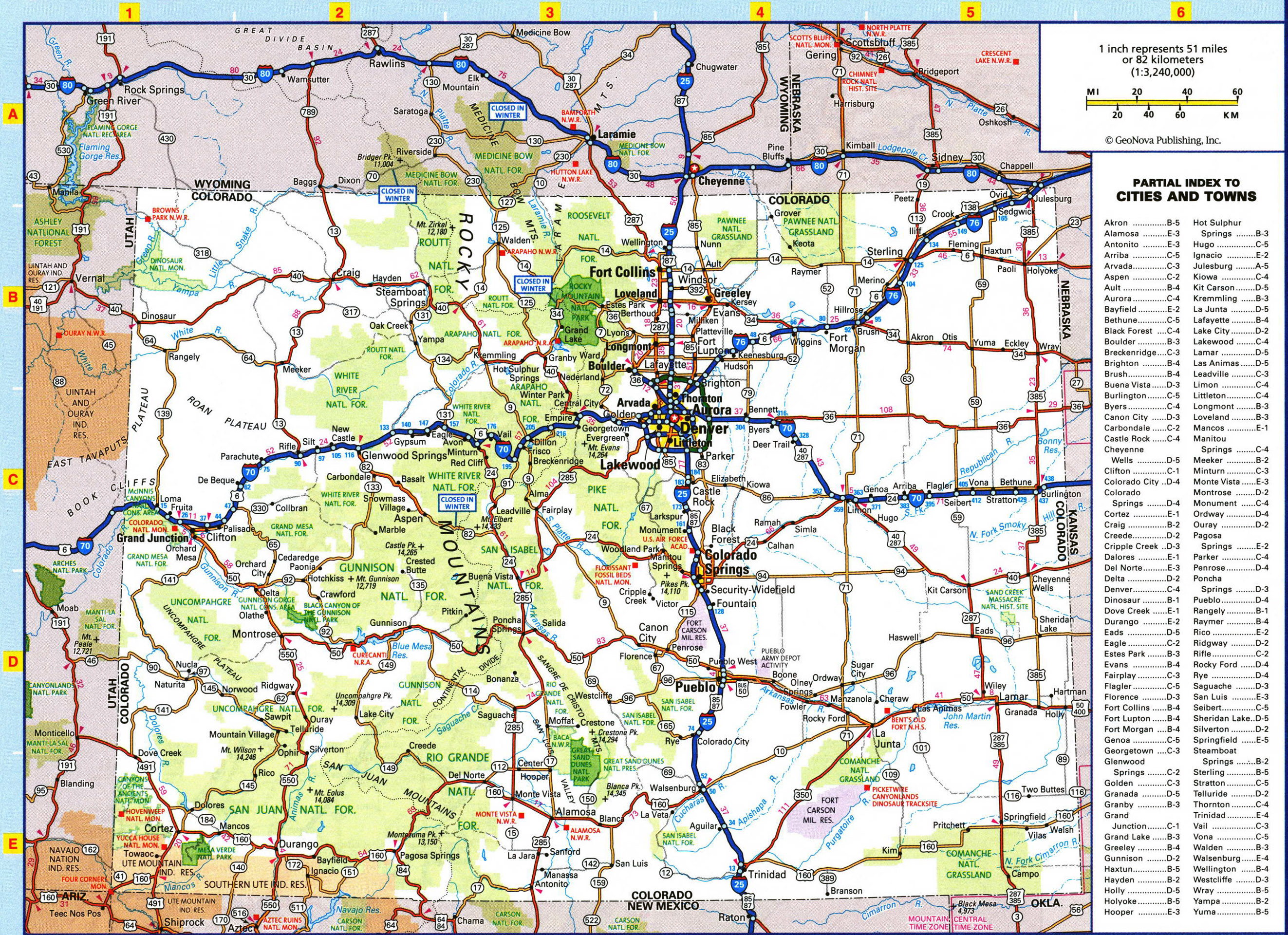 colorado travel map