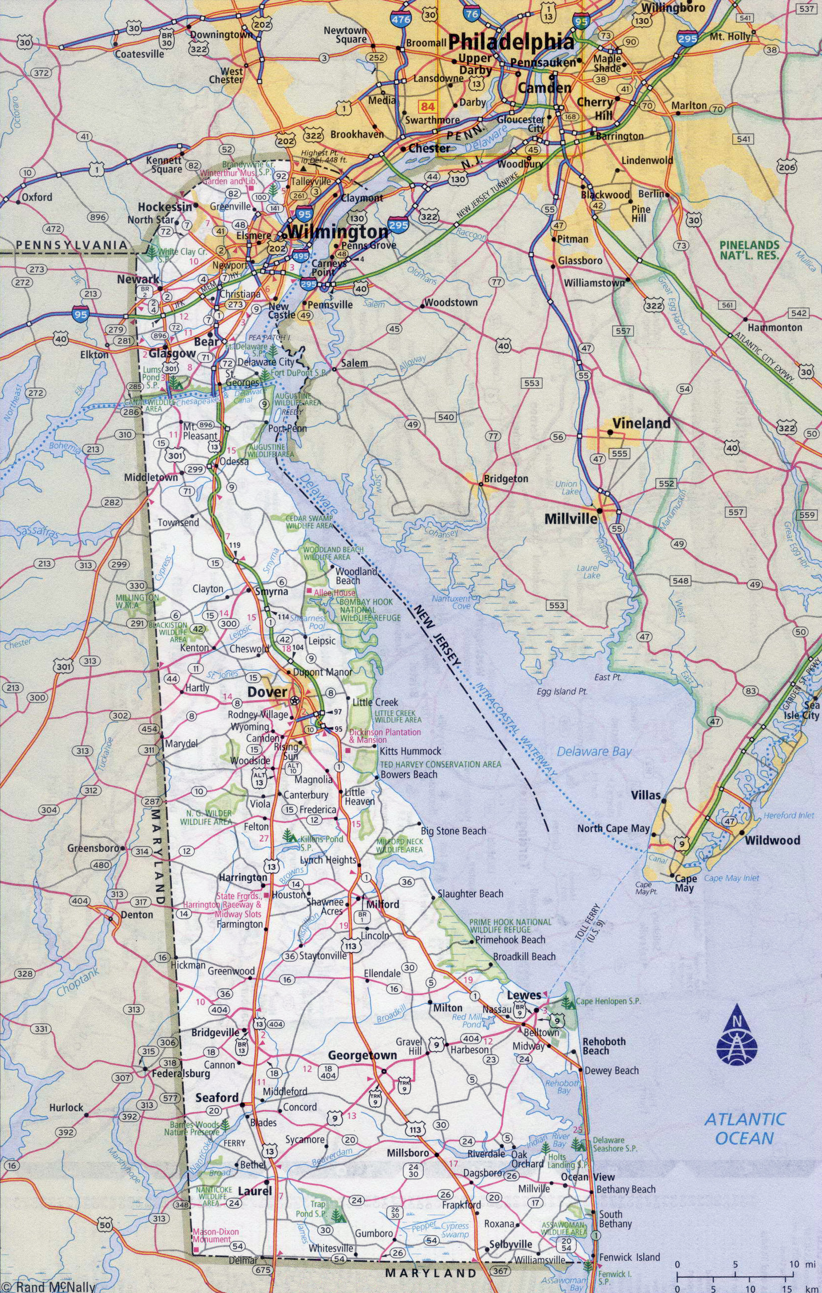 Roads And Highways Map Of Delaware State 1971 Delawar - vrogue.co