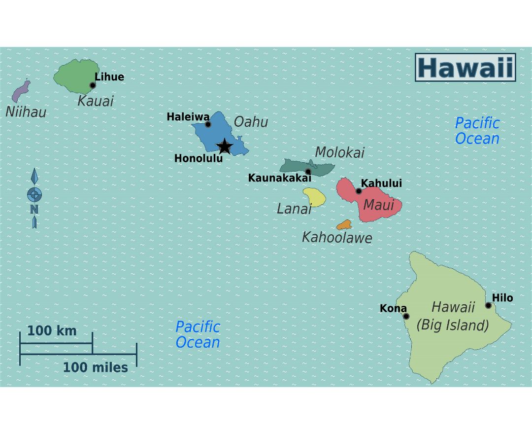 Large Regions Map Of Hawaii Preview 