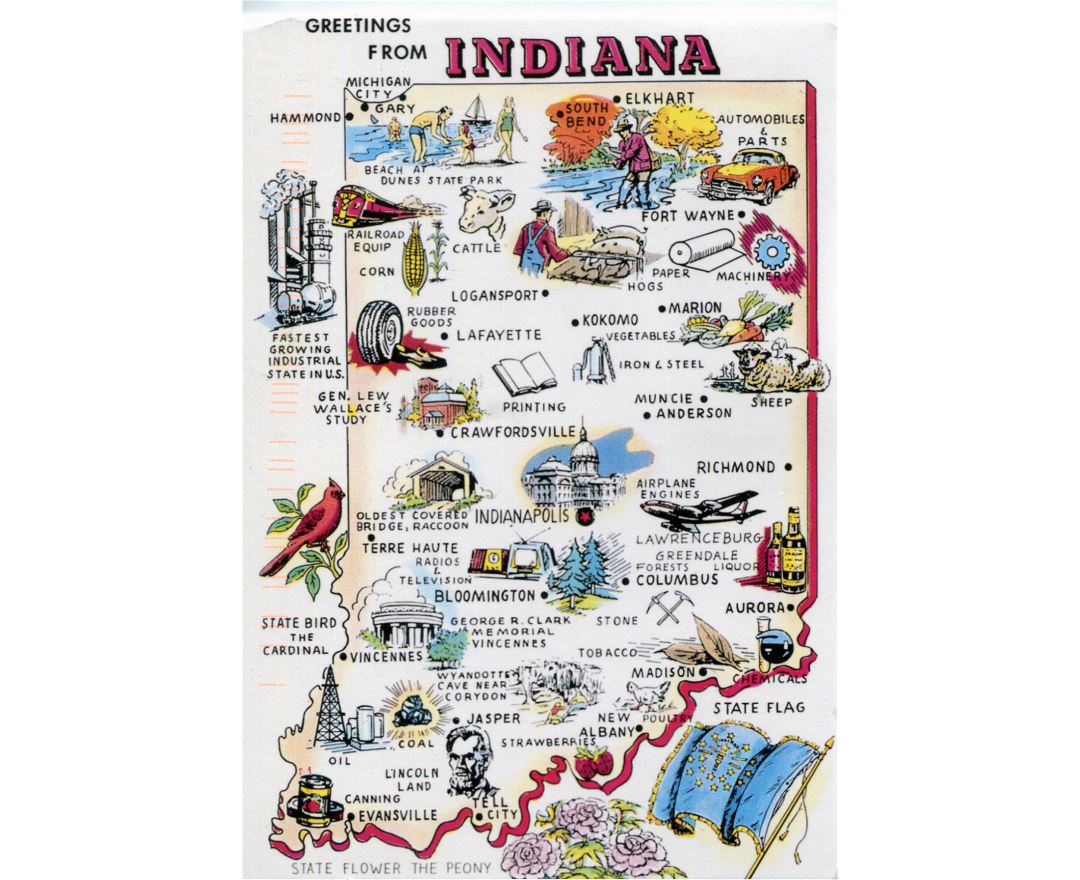 Printable Map Of Indiana State Parks Maps Of Indiana | Collection Of Maps Of Indiana State | Usa | Maps Of The  Usa | Maps Collection Of The United States Of America