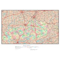Large detailed roads and highways map of Kentucky state with all cities ...