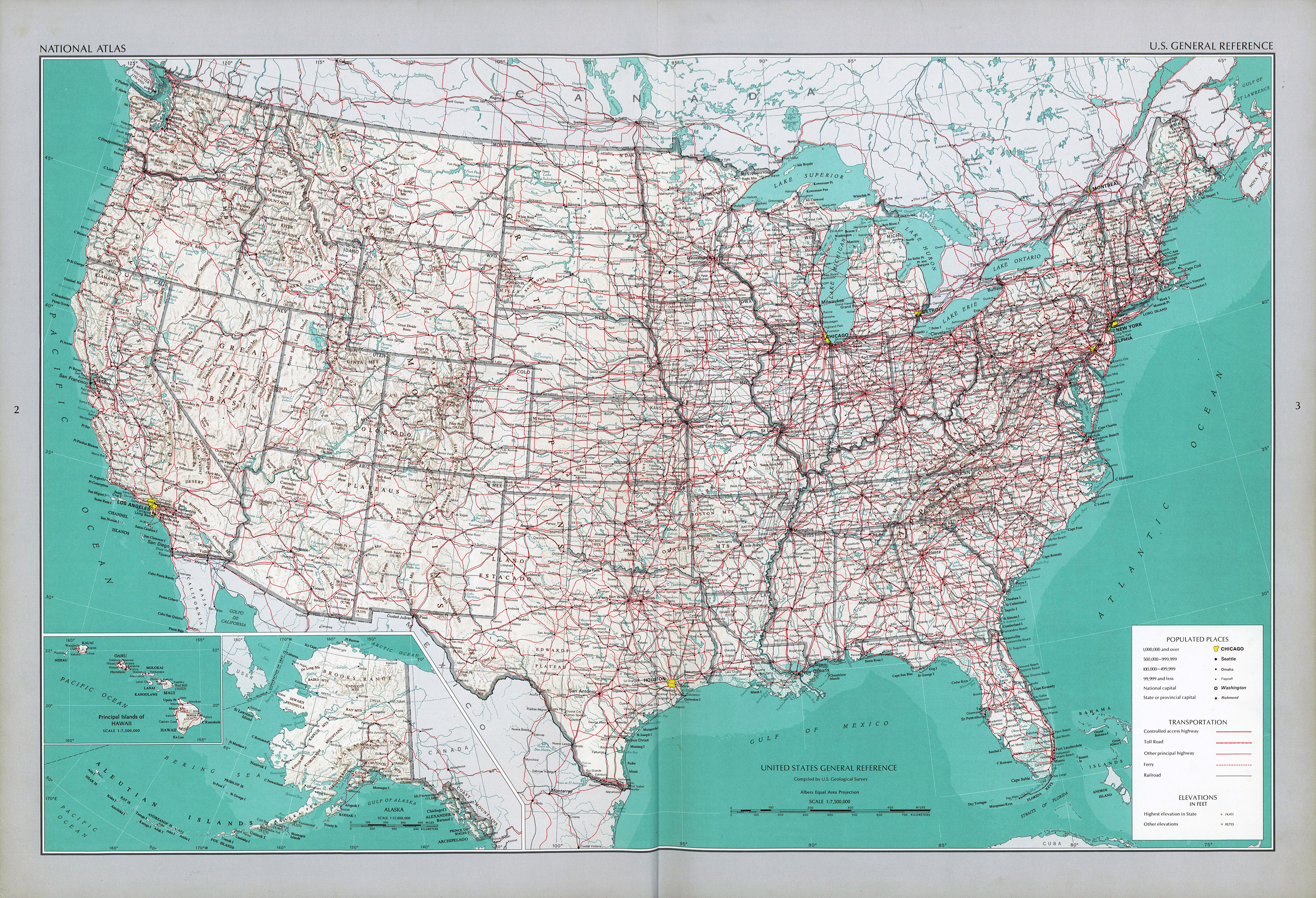 Large Detailed Political Map Of The Usa With Roads And Cities