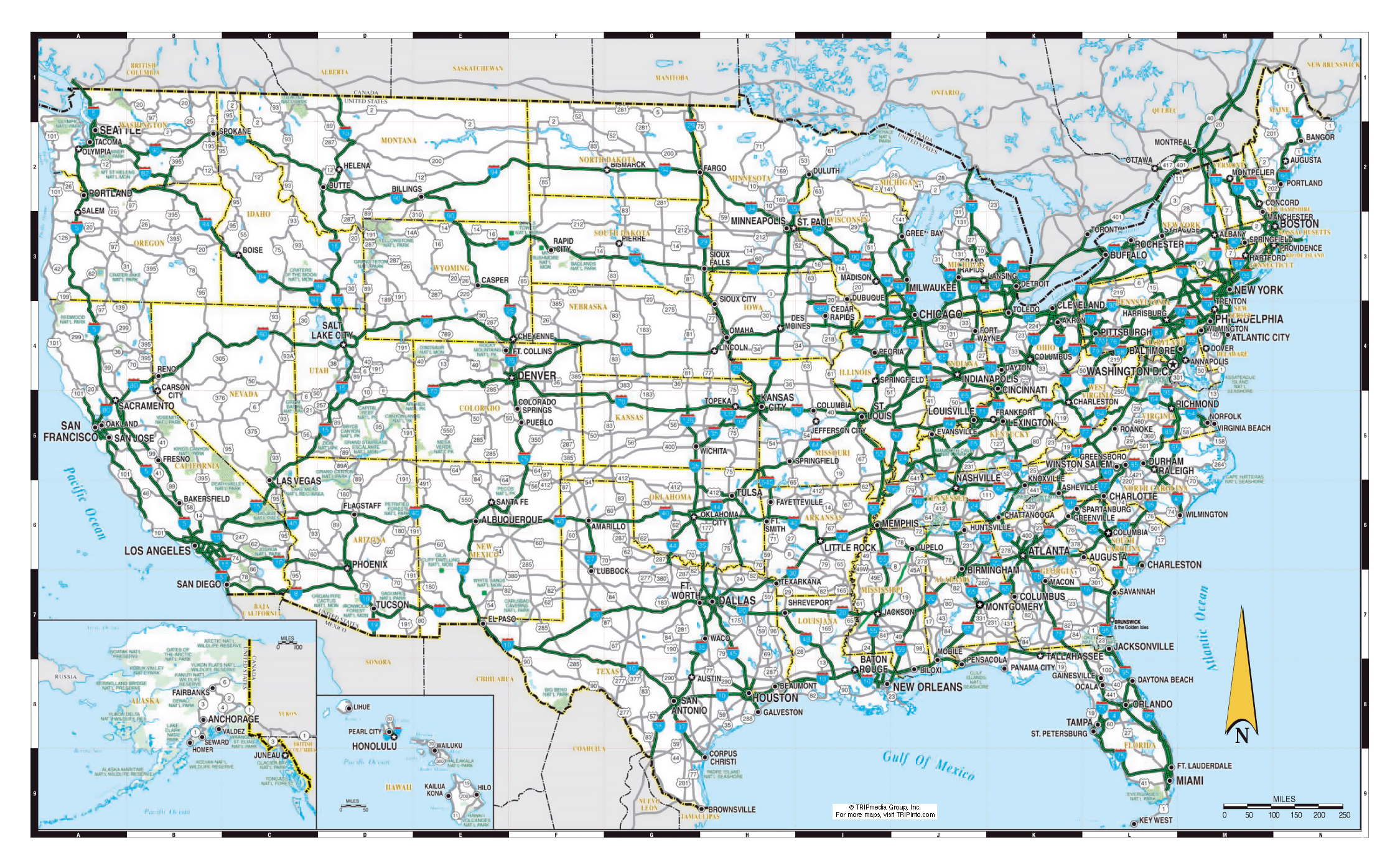 map of united states highways Large Highways Map Of The Usa Usa Maps Of The Usa Maps map of united states highways