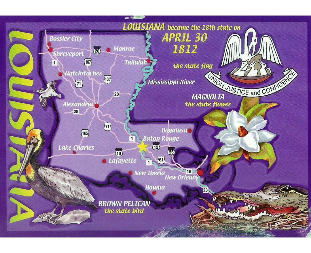 Maps of Louisiana | Collection of maps of Louisiana state | USA | Maps of the USA | Maps ...