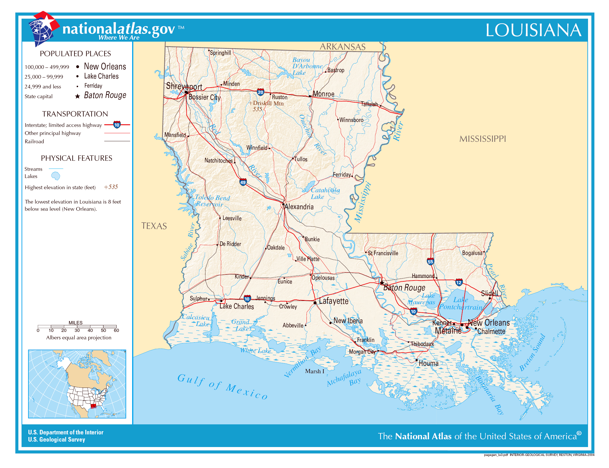 louisiana map