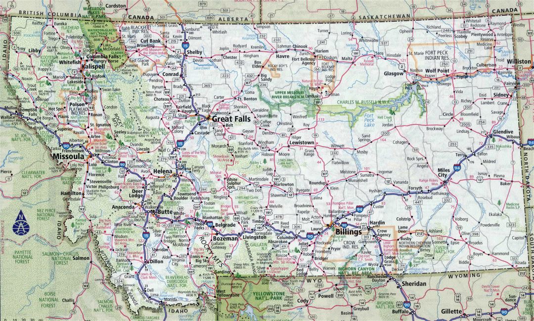 travel montana map