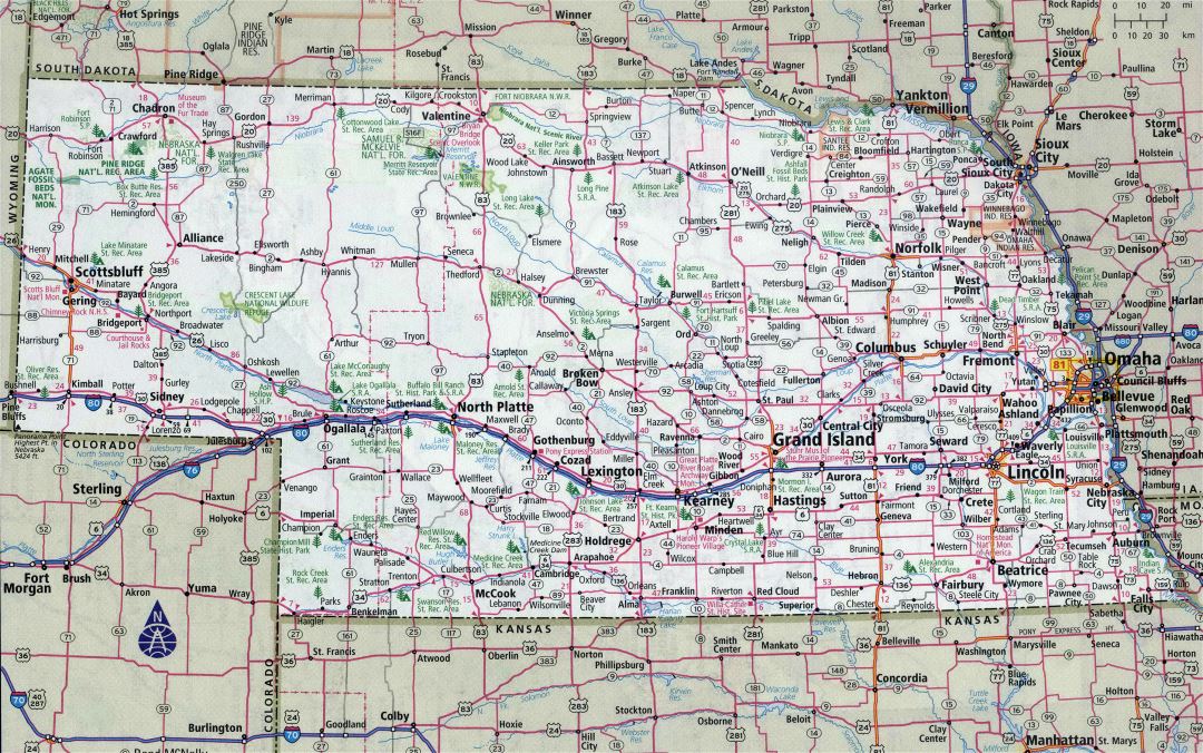 Nebraska County Map With Cities World Map