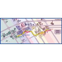 Large Las Vegas strip map with monorail - 2012, Las Vegas, Nevada state, USA, Maps of the USA