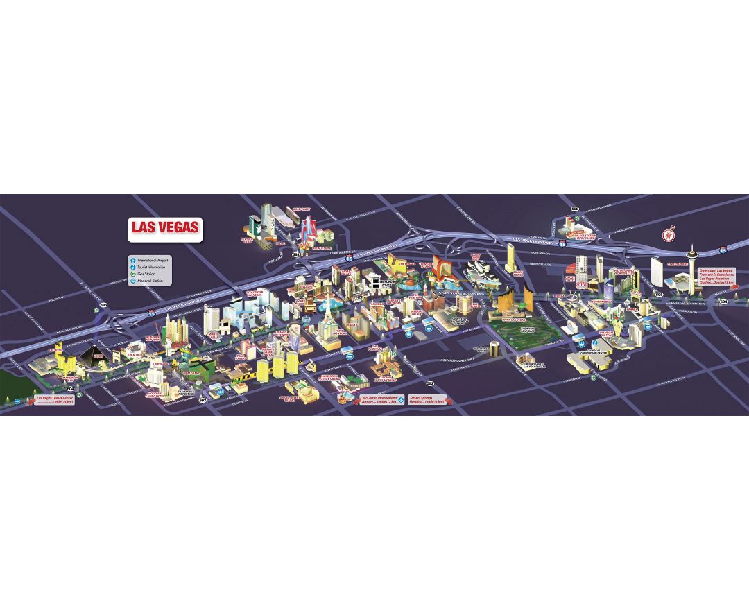 Las Vegas Casino Maps 2023 - 3D Strip & Hotel Property Maps