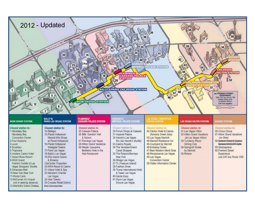 Detailed Las Vegas city strip map, Las Vegas, Nevada state, USA, Maps  of the USA