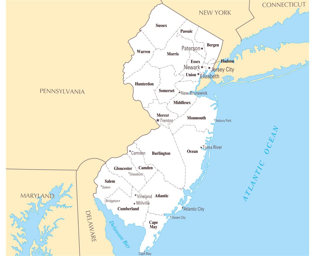 Maps of New Jersey | Collection of maps of New Jersey state | USA ...