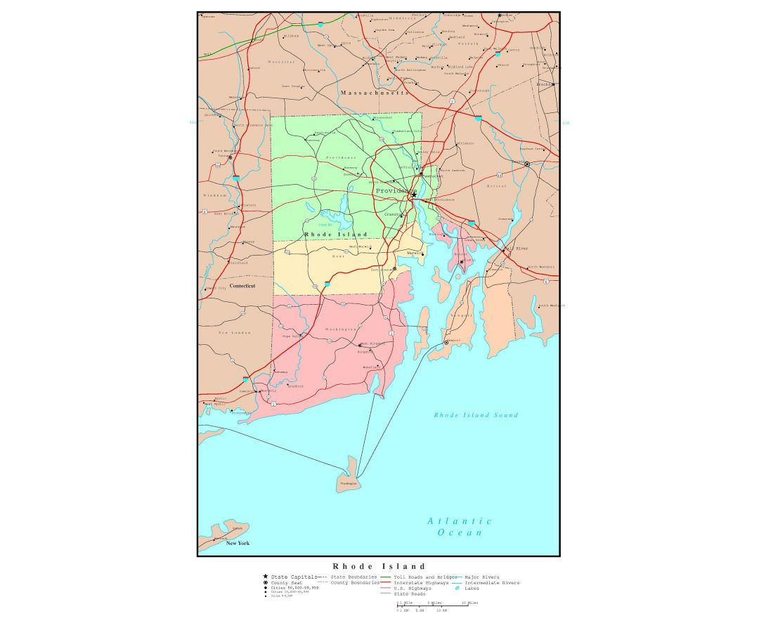 Maps Of Rhode Island Collection Of Maps Of Rhode Island State Usa