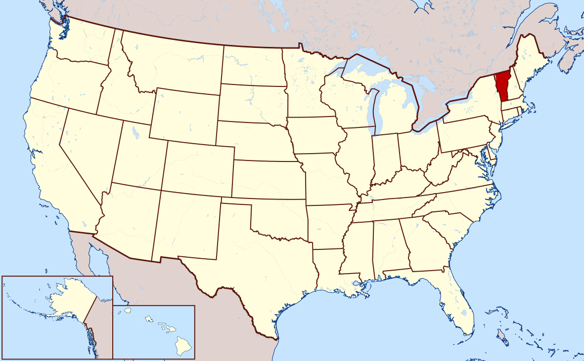 Vermont In Usa Map Detailed location map of Vermont state | Vermont state | USA 